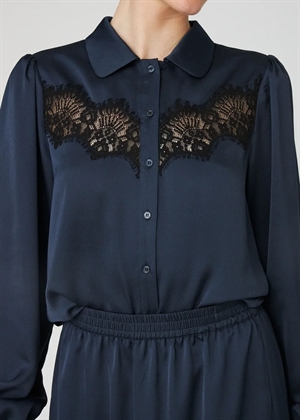 Delicate lace skjorte Ultra Navy Stella Nova 